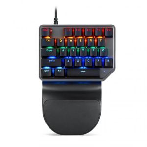 Home Stuff גיימינג Motospeed K27 One Hand Gaming Backlight Keyboard Blue Switch Singlehanded Mini Mechanical Keyboard
