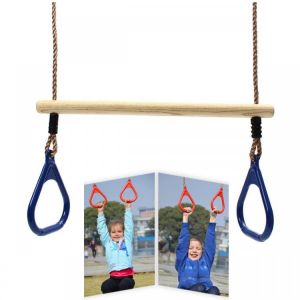Wooden Jungle Gym Swing Seat Hammock Chair For Outdoor Children&#039;s Fitness Sports Swing Training