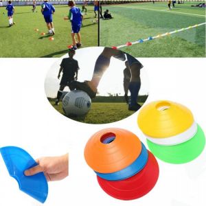 Home Stuff אימונים בבית 10 PCS Football Training Speed Disc Cone Cross  Roadblocks
